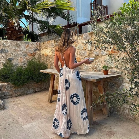 Zara dress maxi oversize fit boho blogger prints casual summer vacation wedding - Picture 2 of 15
